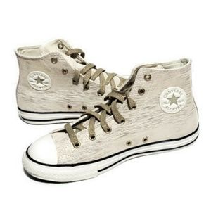 Converse Beige Shimmery High Tops